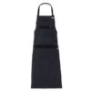 grembiule con tasche nero alcantara
