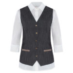 Gilet SANSA_Cot_Poly_Ela_nero