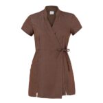 Kimono PAOLA_Visco_Poly_Elast_jeans marrone