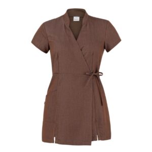 Kimono PAOLA_Visco_Poly_Elast_jeans marrone