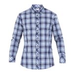 Camicia BORIS_Cot_Ela_scozzese blu